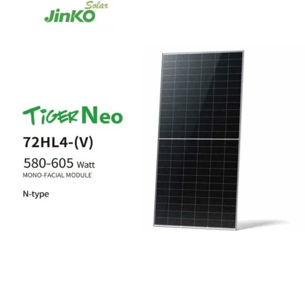 JinkoSolar Tiger Neo N-Type 72HL4-(V) 595 Watt Mono Facial Solar Module